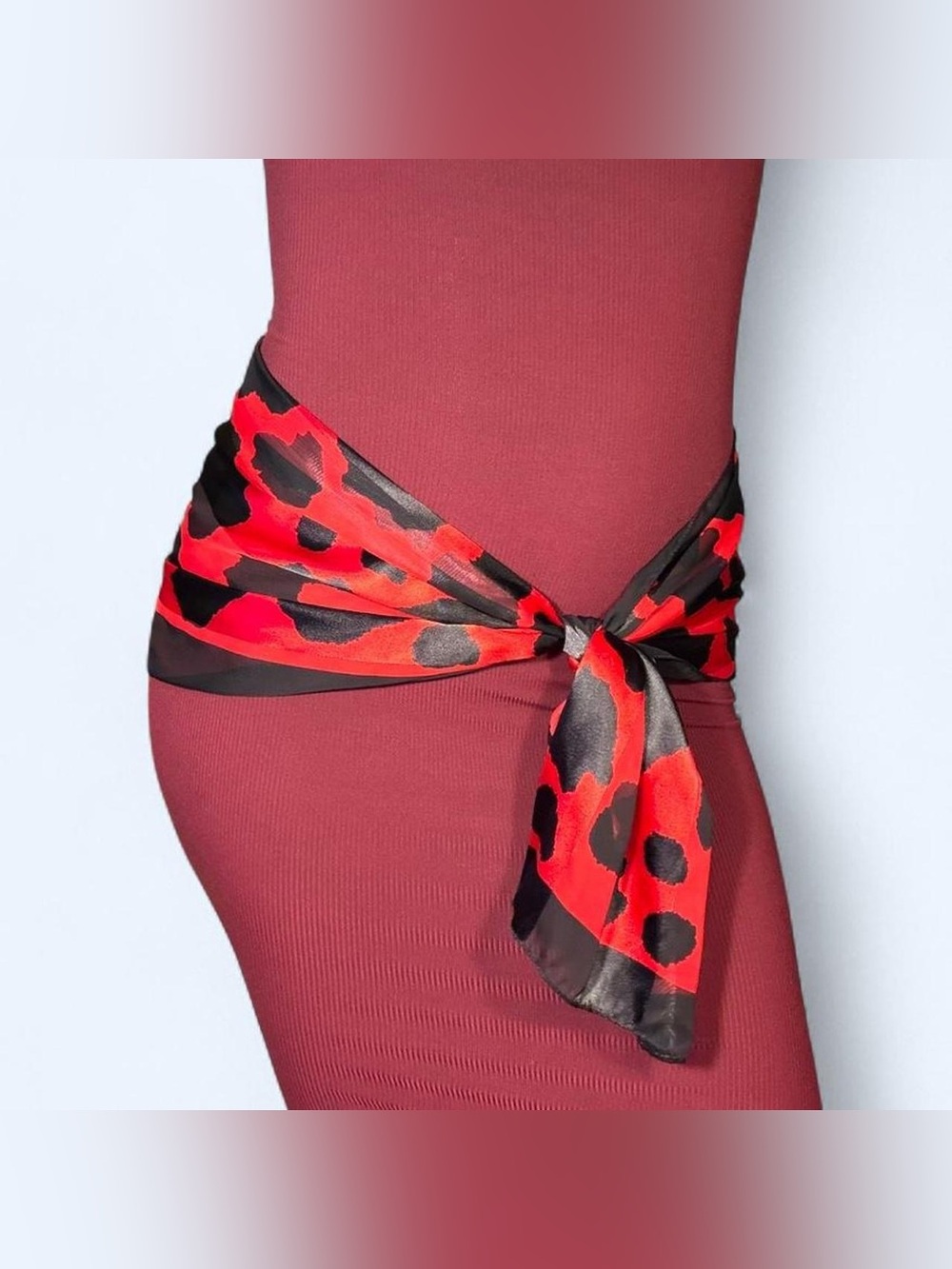 Red Polka Dot Scarf Belt!